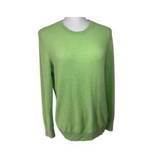 Naadam 100% Cashmere Sweater Crew Neck Womens Medium Green
